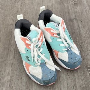 Lacoste: chunky pastel sneakers. Size US 7.5